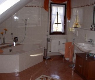 Badezimmer in Gaestehaus Diedrich